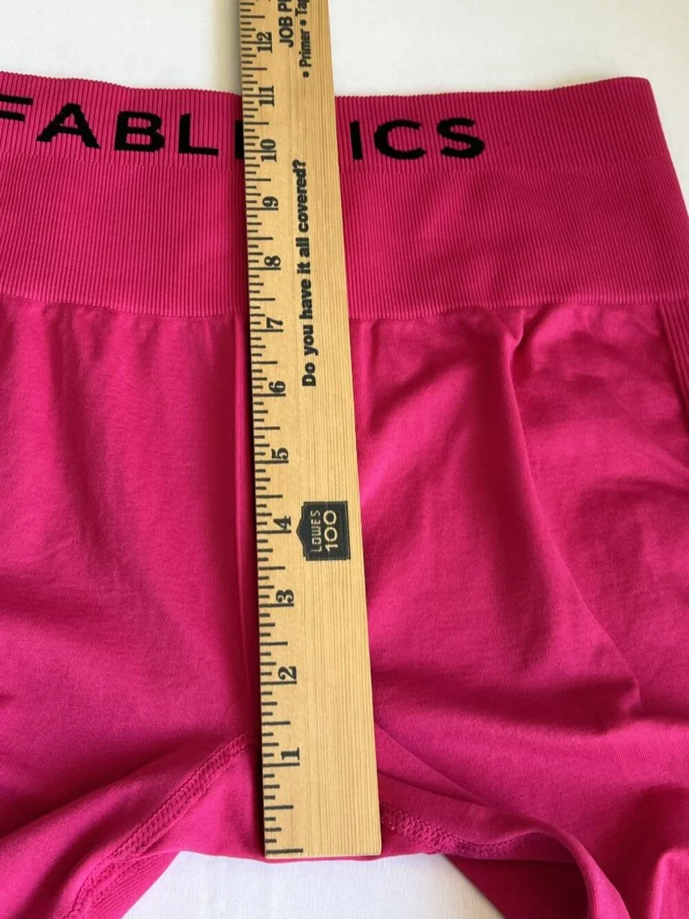 Fabletics Seamless Leggings Hot Pink Magenta Logo Waistband Capri Crop GUC‎ S/M
